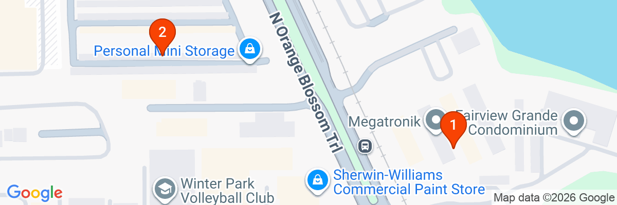 Map showing facility locations