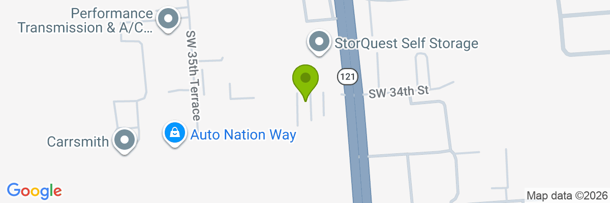 Map showing facility locations