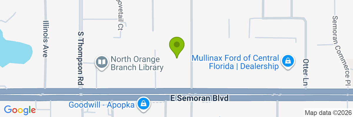 Map showing facility locations