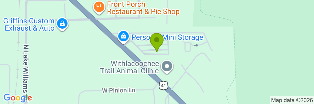Map showing facility locations