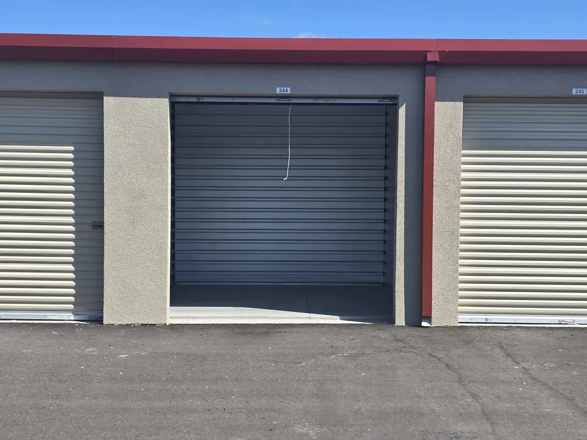 Interior of storage unit