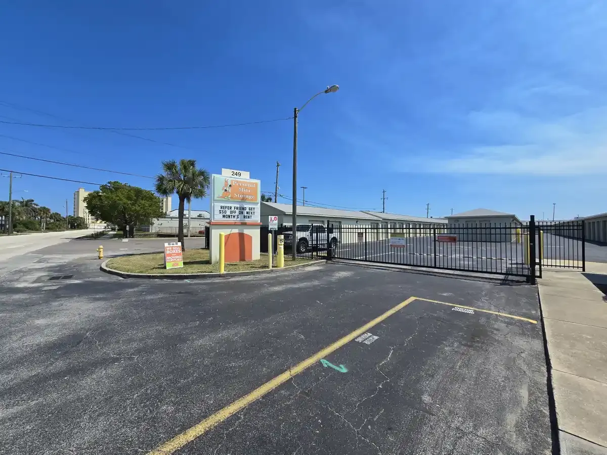 Personal Mini Storage gated entrance